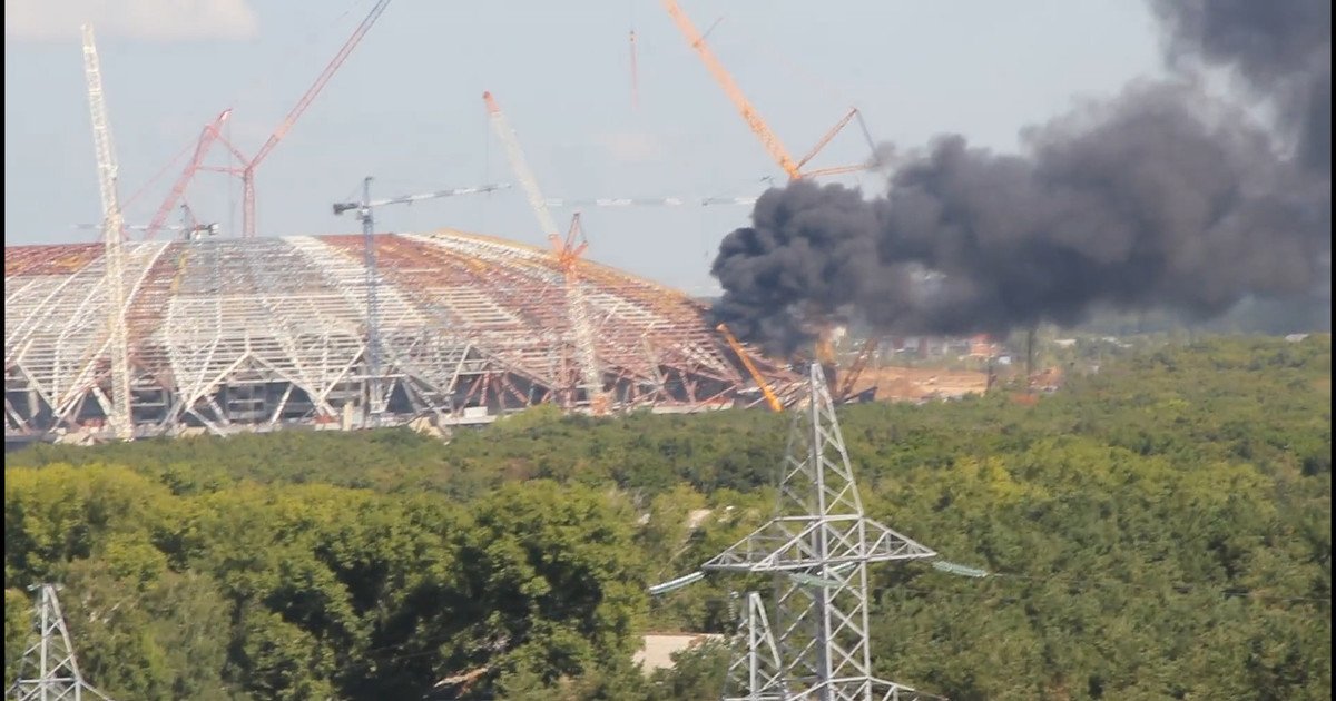 Fire at Samara-Arena in Samara for Fifa-2018