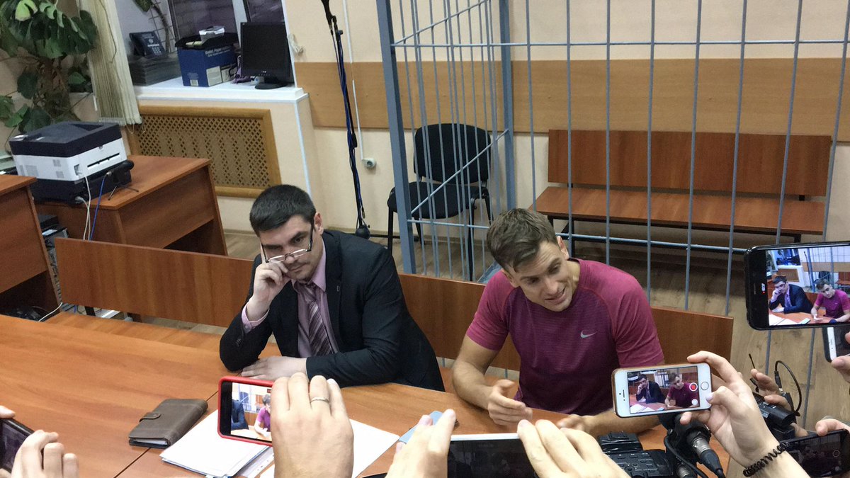 Pussy Riot's Petr Verzilov in court.